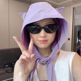 ZARSIO Cute Quick Drying Sun Hat for Travel Camping Hiking Fishing Outdoor Sports (CA/US, Alpha, One Size, Purple)