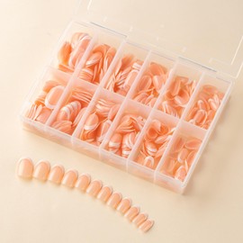 Virellay 360 Pcs Gradient Künstliche Fingernägel (Kurze Mandel French, 360 Pcs)