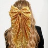 Xansema Big Glitter Hair Bows for Women Girls, Sequin Large