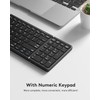 Samsers Foldable Bluetooth Keyboard with Numeric Keypad, Samsers Full-Size Wireless