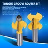 2Pcs Tongue Groove Router Bit 120° with Edge Banding Woodworking