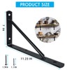 Shelf Brackets 12 Inch Heavy Duty Metal Shelf Holders, Industrial