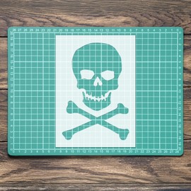 Stencil Skull Cross Bones Mylar Painting Wall Art 4 Crafts Airbrush