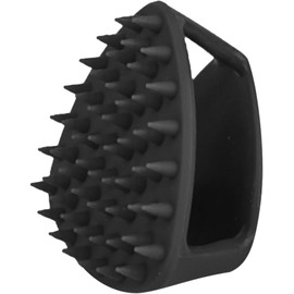 Cepillo Exfoliante Negra para Barba y Cuero Cabelludo de Silicona