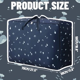 Ziyonix Pack of 2 Storage Bags Large 105L Storage Bedding Bag Foldable Clothes Storage Bags Waterproof Moving Bags with Zip for Duvets Cushions and Clothes