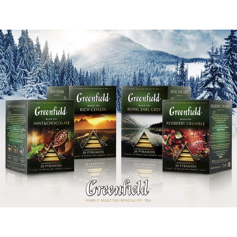 Greenfield Rich Ceylon Pyramid Collection 20 Pyramids In Special Foil
