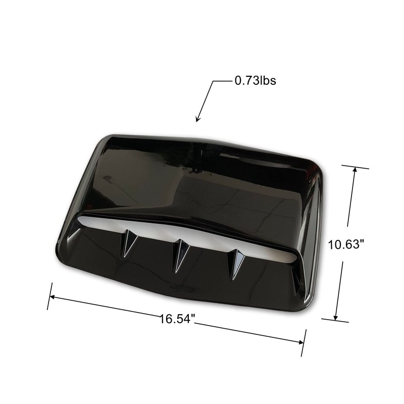 Tiousmoky Hood Scoop Car Hood Vent Universal Air Intake Grille