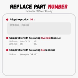31110-D3000/Fuel pump assembly/Compatible with Hyundai Tucson TL TLE 2016-2020, Compatible with Kia Sportage QL QLE 2015-2021 1.6 GDi/Replaces# 31110D3000