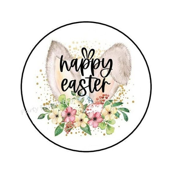 1.5" Inch Happy Easter Stickers - Easter Stickers for Kids