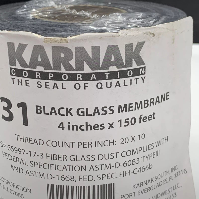 Karnack Corporation Karnak Corporation #31 Black Fiberglass Water-proofing Membrane 4"
