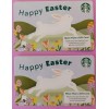 STARBUCKS CARDS 2025 " TWO HAPPY EASTER CARDS " BRAND NEW  GREAT PRICE