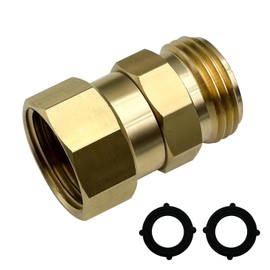 Ebrmeiwo Hose Swivel Fitting, Garden Hose Connector, Good Sealing Performance with No Leaks, Brass