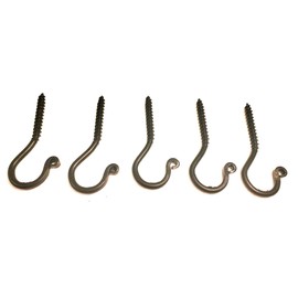 5 Pack Wrought Iron Ceiling Hook Screw Country Primitive Décor Hardware