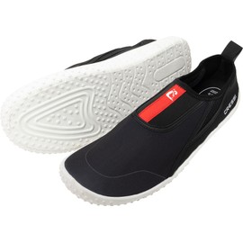 CRESSI Unisex Adult Kiwi Shoes, Ideal for Water Sports and Walks in Wet Environments, by the Sea and on the Beach, Black/Red White Sole, 46