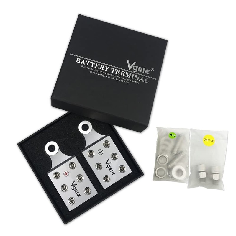 Vgate 6x2/0 AWG Gauge Post Battery Terminals, for Lithium or
