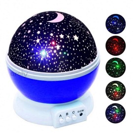 Archy Lampara Infantil Proyector de Estrellas Giratorias de Colores para niños bebes 3 Modos luz LED luces Rotacion de 360 grados ligera y silenciosa L13 Azul
