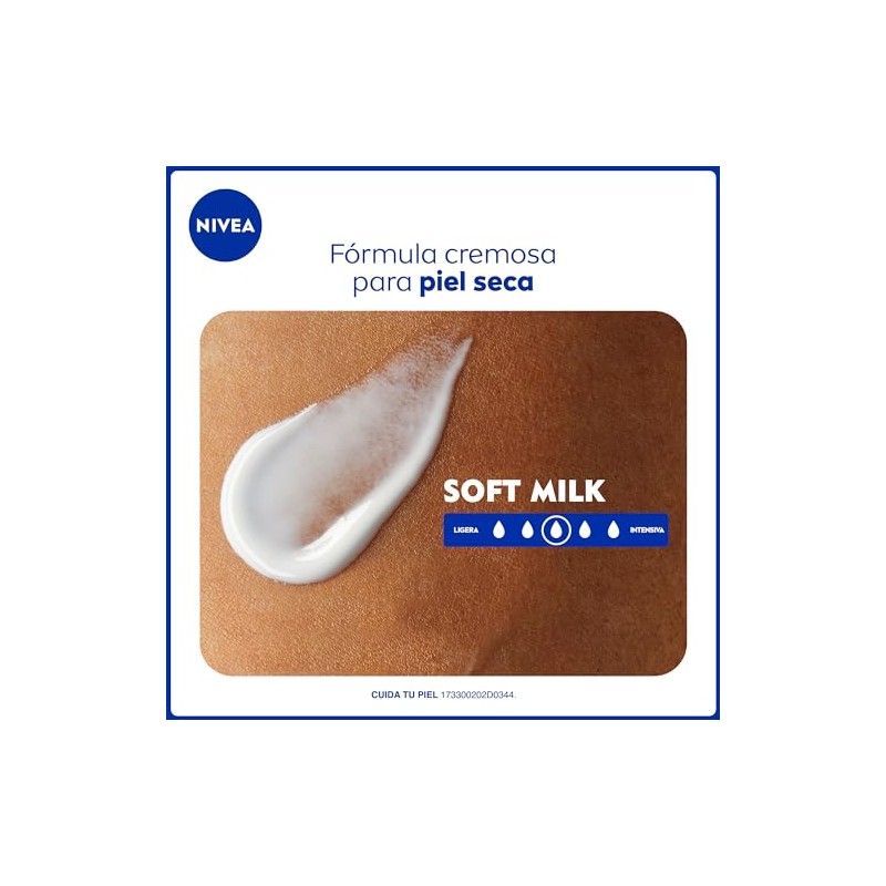 NIVEA Crema Corporal humectante Soft Milk (400 ml), 48 horas