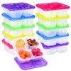 Ruisita 10 Pieces 4-Compartment Snack Bento Box Reusable Lunch Box