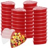 50Pcs Valentine's Day Heart Shaped Container Box, Reusable 16.9 Oz
