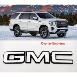 Auto GMC 2021-2024 GMC YUKON YUKON XL Front White Black OVERLAY Emblem