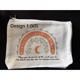 Boutique Zipper Pouch with You Make A Difference Quote NEW! Great gift idea!!