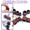 Swpeet 66Pcs 3 Size Sanding Drum Set, 60Pcs 80 Grit