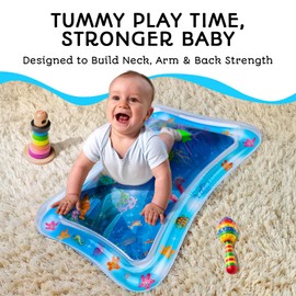 Tummy Time Water Mat – Inflatable Water Play Pad for Babies - Sensory Tummy Time Mat for Floor Play - 100% BPA-Free & Leakproof - Baby, Infants 3-12 Months – Avec Maman
