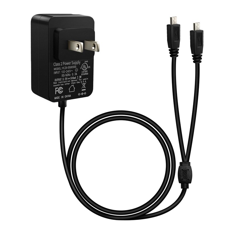 for Motorola PMPN4204AR Y-Cable Charger with Dual Micro-USB for Motorola