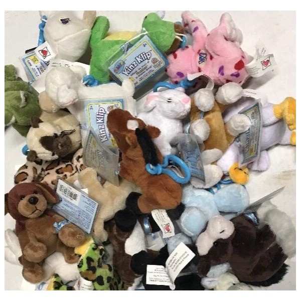 GANZ Webkinz Kinz-Klip 10-Plush Random Toy Lot With Online Codes