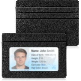 Fintie Slim Minimalist Front Pocket Wallet, RFID Blocking Credit Card Holder Card Cases with ID Window for Men Women, Black
