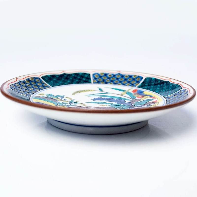 Stylish Kutani Ware Dish, Specialty, Bean Plate, Old Kutani Color