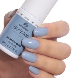 alessandro Striplac Peel or Soak, Vegan, Poetic Blues, LED Nail Varnish in Pastel Blue, for Perfect Nails in 15 Minutes, 8 ml
