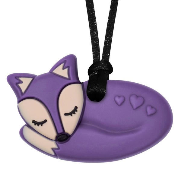 Munchables Fox Sensory Chew Necklace – Small Chewy Fidget Toy