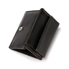 NACZHLOVELL Mini Wallet, Men's, Women's, Coin Purse, Bifold Small Wallet, Thin, Compact Mini Wallet, Leather, Card Slots, Black