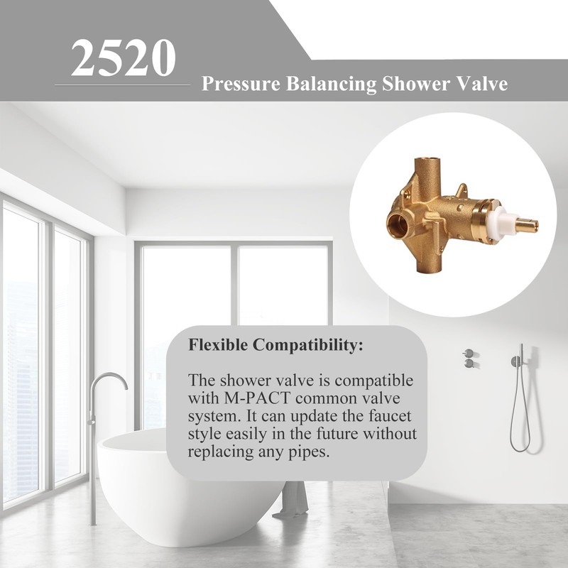 Replacement for 2520 Posi-Temp Valve, Compatible with 2520 Pressure Balancing