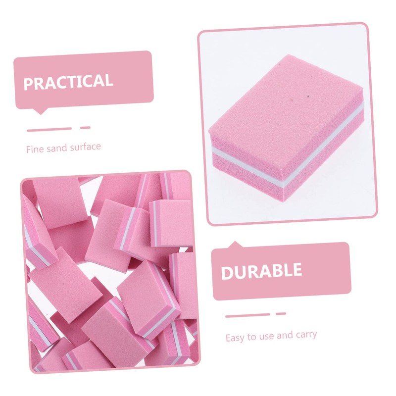 Healvian 50pcs Buffer Block Sponge Spong Nail Buffer Sponge Nail