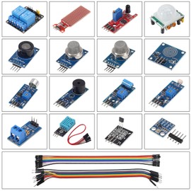UMLIFE Upgraded 16 in 1 Smart Home Sensor Modules Kit Compatible for Arduino UNO R3 / Mega2560 / Mega328 /Nano/Raspberry Pi
