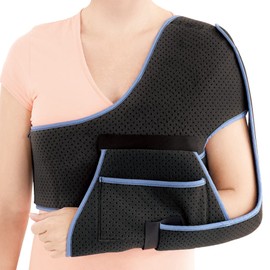 Velpeau Arm Sling for Sleep, Shoulder Immobilizer for Women & Men - Very Soft Sling for Rotator Cuff Tear, Fractured, Dislocation, Broken, Postoperative, Fits Left & Right (M: Bust 28.5-35.5″)