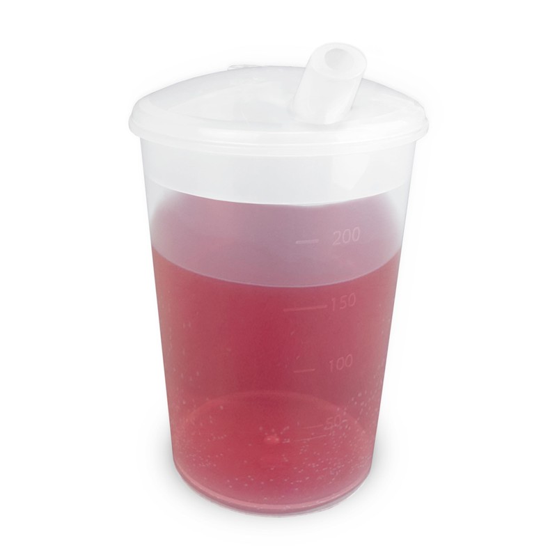 Plastic Beaker with Drinking Lid - Pack of 10 |