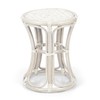 Breeze Handmade Rattan Wicker Stool Fully Assembled White Wash Color