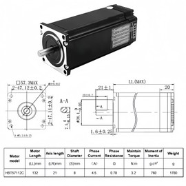 Nema 23 Stepper Motor Integrated Servo Step Motors with Encoder Driver System Smart Closed Loop Step Motor 3.2 Nm 1000RPM 0~4.5A 24~48V DC for Robots Cutting Marking CNC Router Engraving Machine
