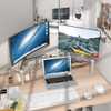 Hemudu 2 Pack Computer Monitor Riser | Triangle Desktop Universal