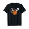 Christmas Tree Fairy Lights Basketball Funny Christmas T-Shirt