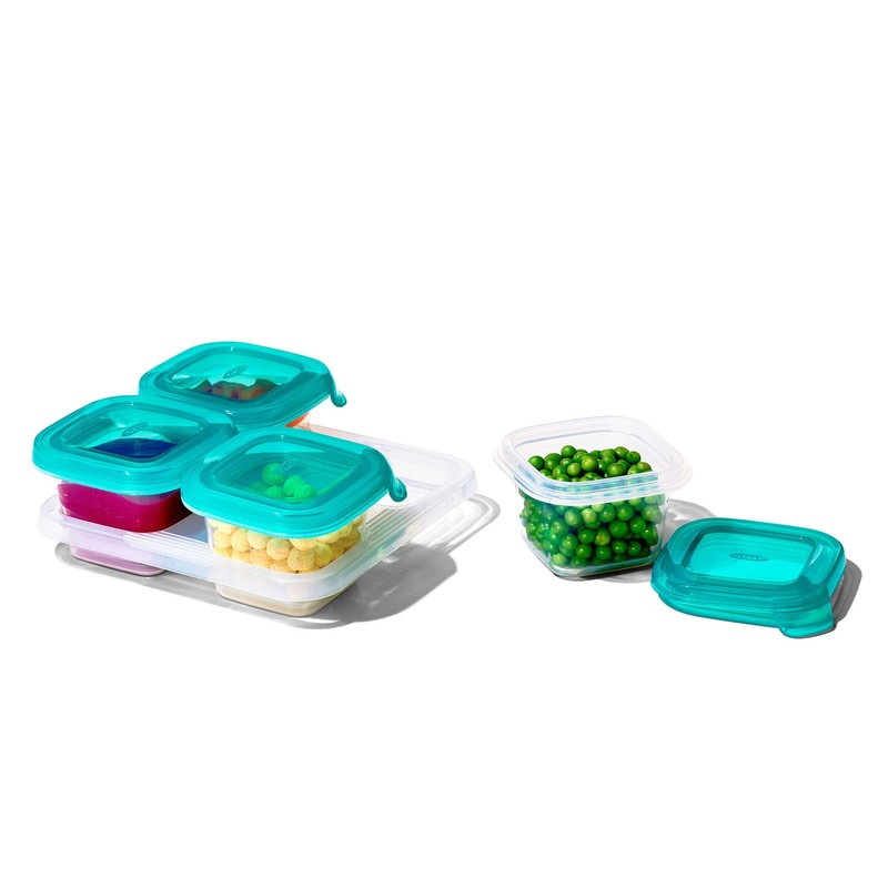OXO Tot Silicone Baby Food Storage Container, Set of Four,