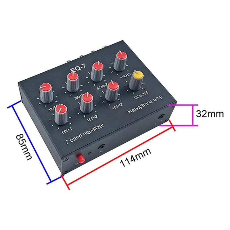 Asyduey 7-Segment Equalizer Tone Treble Bass Adjustment Mobile Computer Game