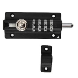 Combination Locking Safe Password Coating 4 Digit Lock for Pool Gate Fence Farm Black (Black Latch Lock)