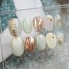 Herbeluemily Nail Tip, Short, Handmade, 3D Storage Case, 10 Pieces,