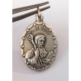 SAINT BENEDICT FROM NORCIA OVAL SHAPE MEDAL - THE PATRON SAINTS MEDALS - 100% MADE IN ITALY
