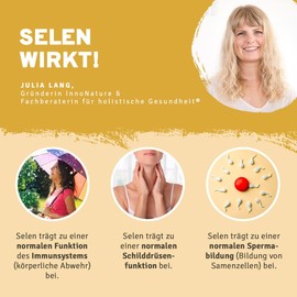 Natural Selenium Capsules from Mustard Seeds, 1 Capsule Daily, 180 Capsules Total, High Dose with 200 μg Selenium per Capsule (363.60% NRV), Vegan, Made in Germany