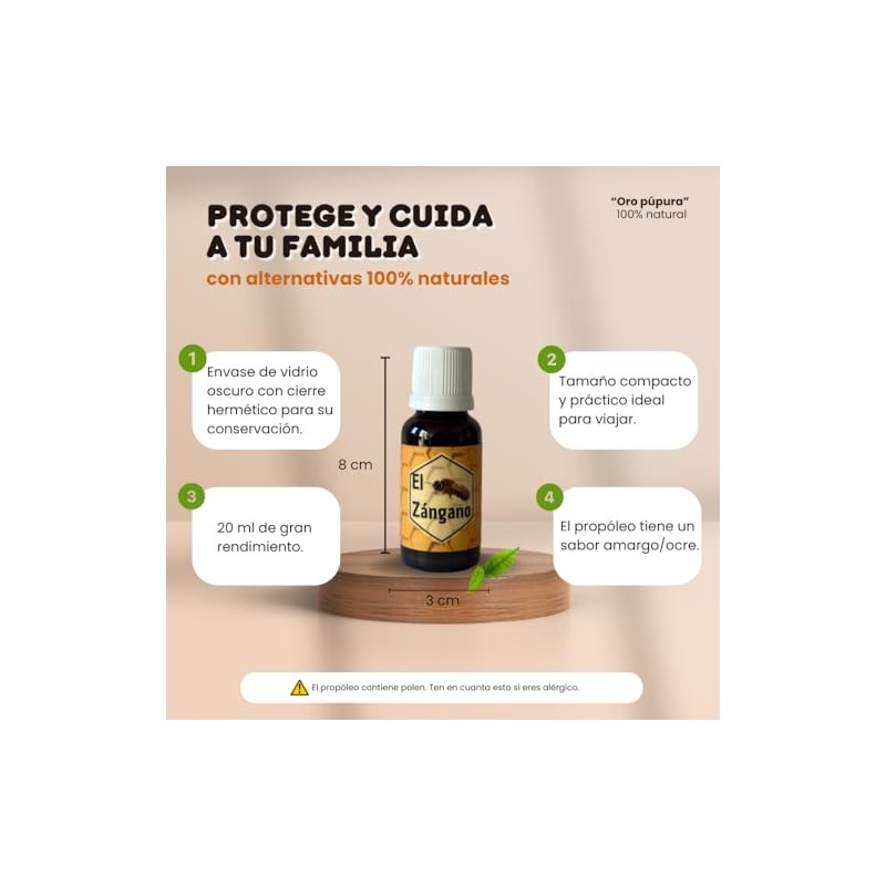 Extracto de propóleo 100% natural. Producto artesanal antioxidante por excelencia